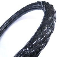 貨物堂　メタリックWキルトハンドルカバー　ブラック糸黒