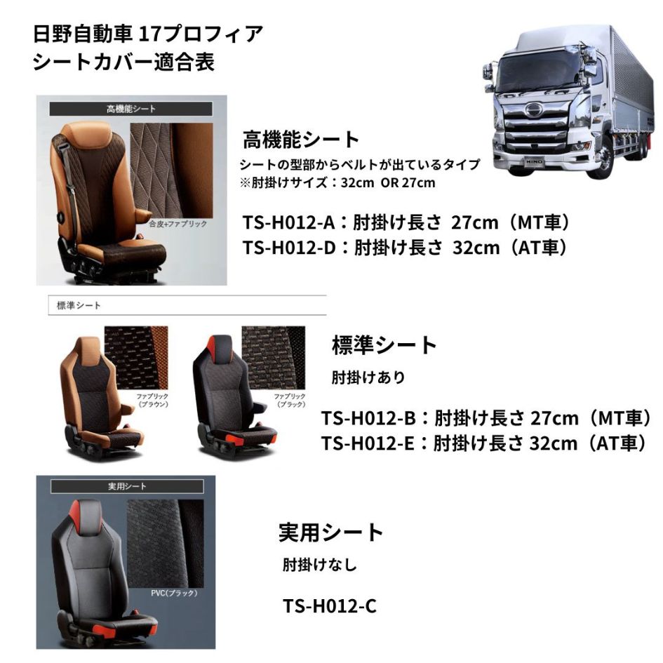 クラシックダイヤシートカバー (運転席用) ブラウン 17プロフィア 17
