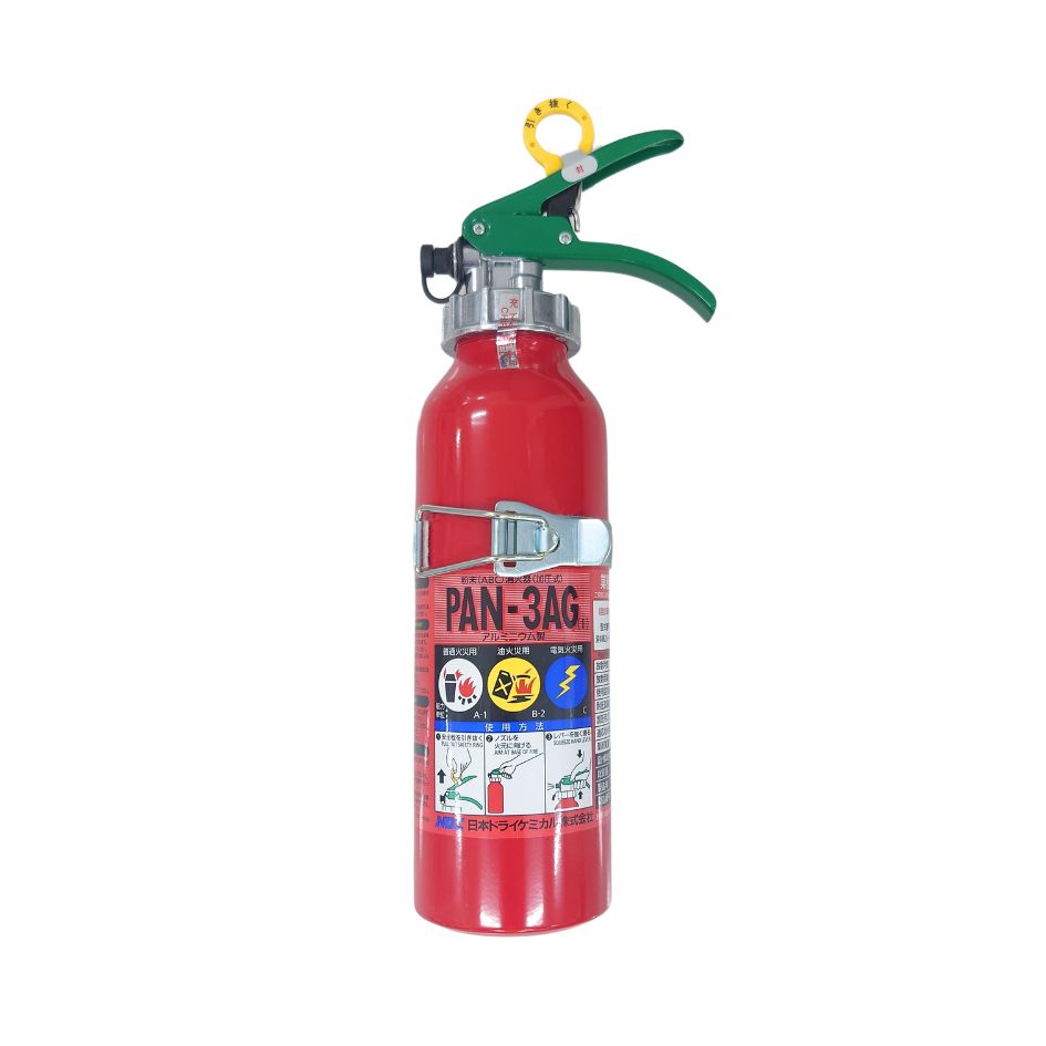 消火器 業務用 日本ドライケミカル PAN-20AP(I) アルミ製 自動車用消火器(1.0kg) PAN-3AG 日本ドライケミカル ABC消火器 6963714