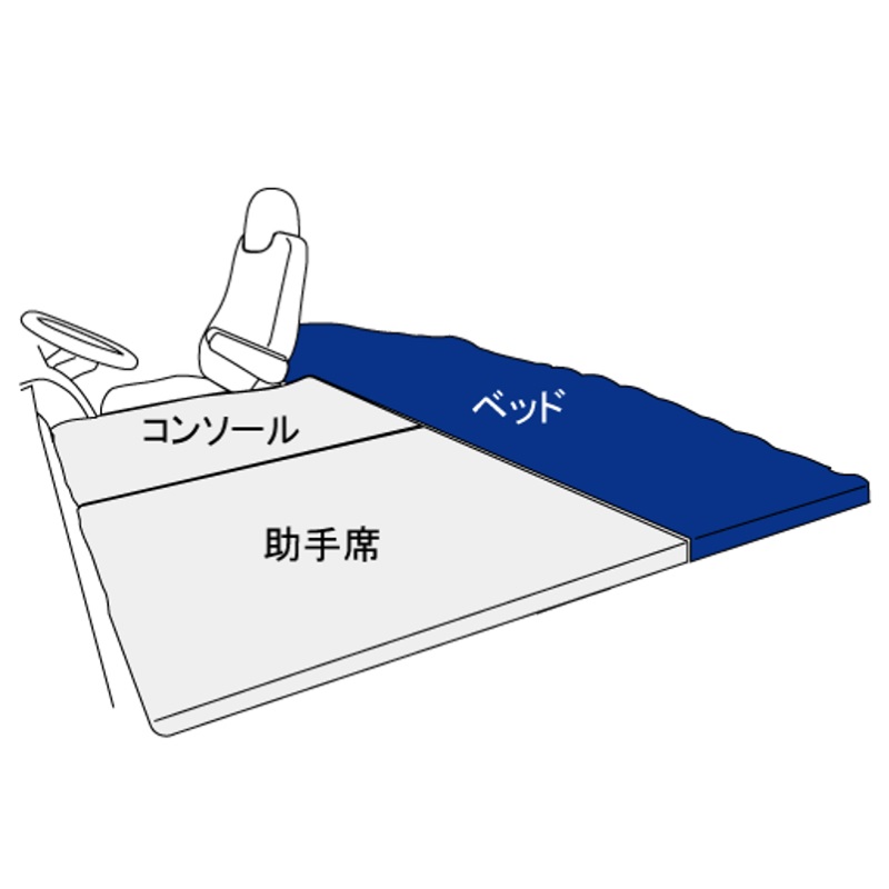H011-A 雅 車種別ベッドマット スタンダード ブラック 日野グランド