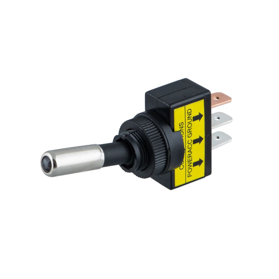 トグルスイッチ ON/OFFタイプ LEDパイロットランプ付き グリーン 24V用