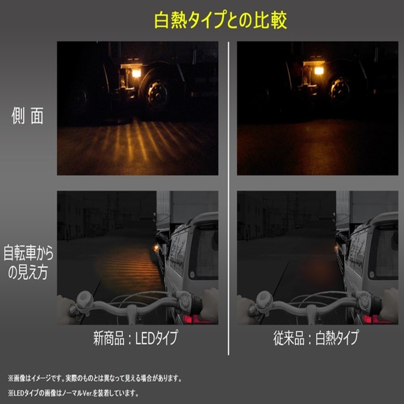 LED中間サイドターンシグナルランプUDトラックス用アンバーレンズ