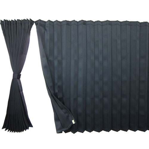 トラック用仮眠カーテン ボルボFH ボルボFHトラック用仮眠カーテン ブラック（240×85cm 2枚組）カーテン