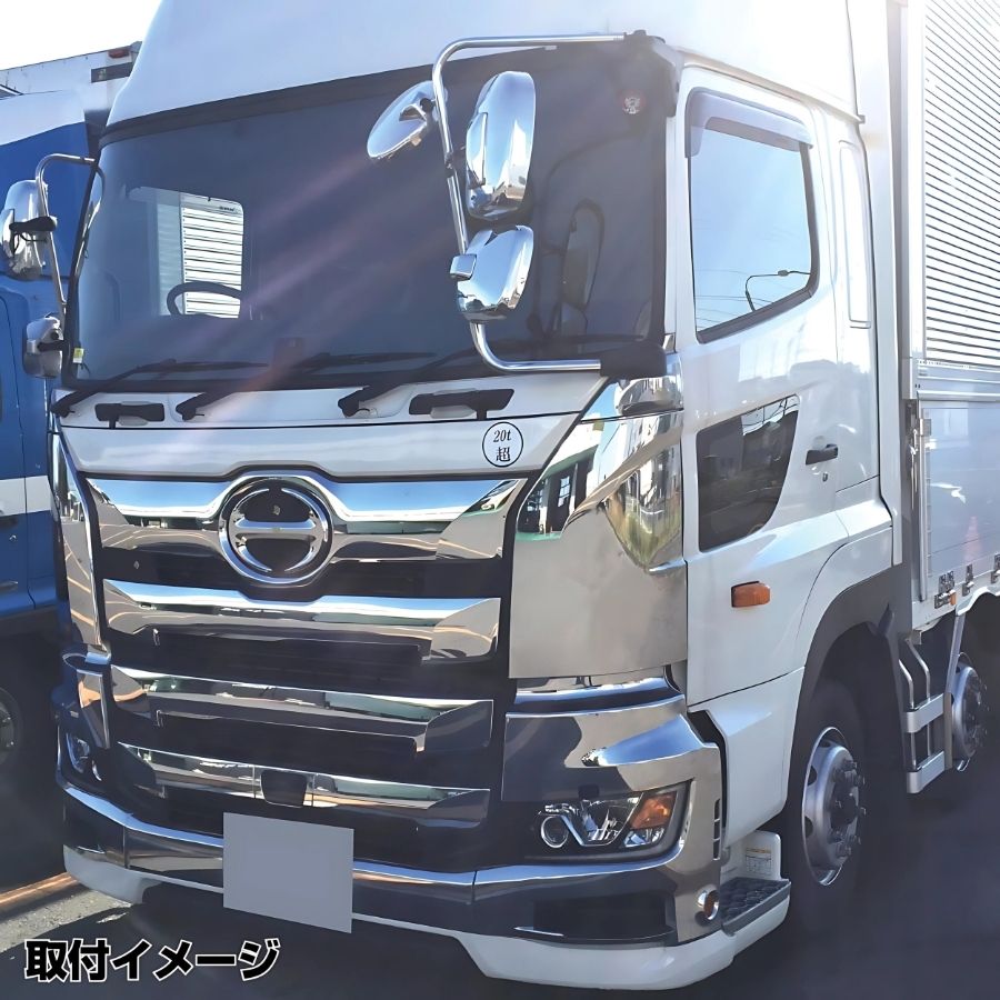 メッキコーナーパネルアッパー 右側 運転席側 17プロフィア 日野