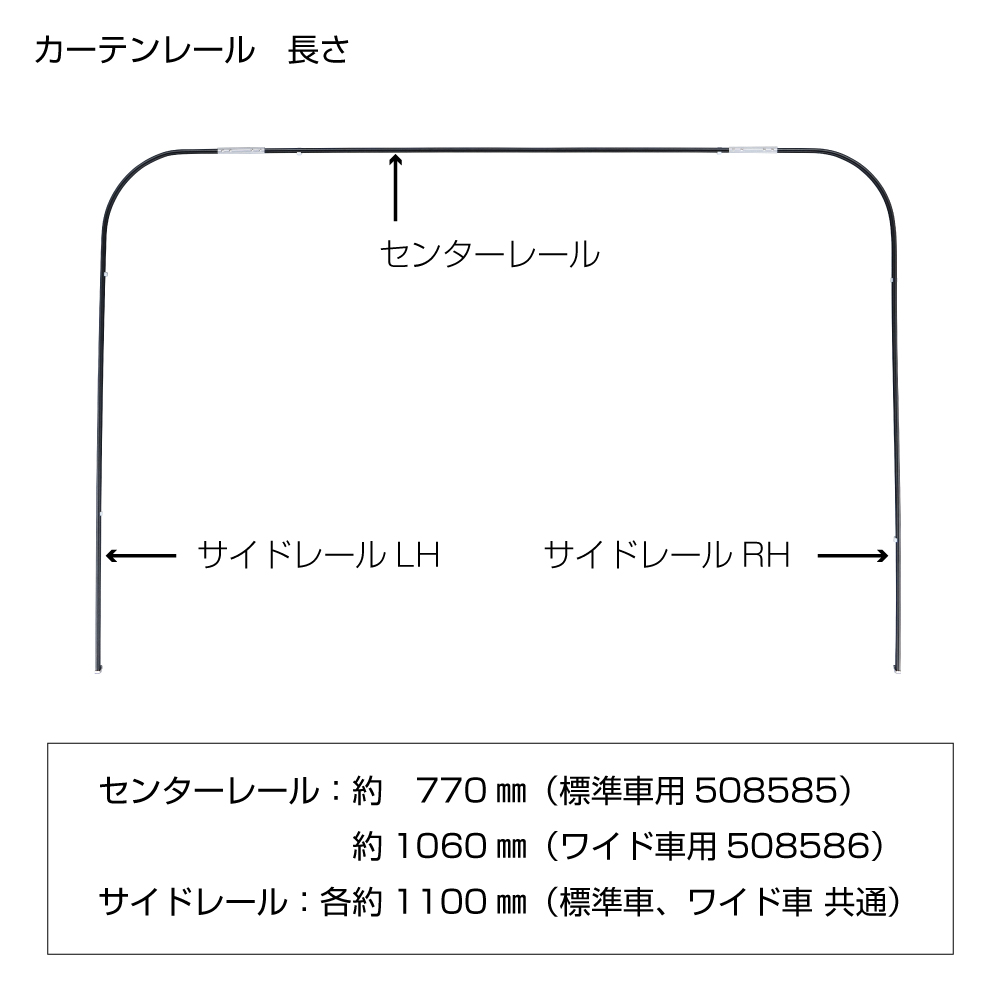 仮眠カーテンレール 20キャンター/ブルーテックキャンター用 ジェット