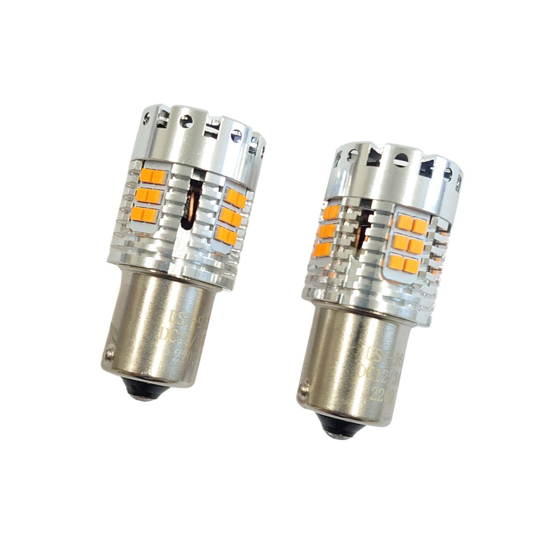 JB激光LEDウインカーバルブ アンバー ピン角度150 12/24V 2個入 LSL