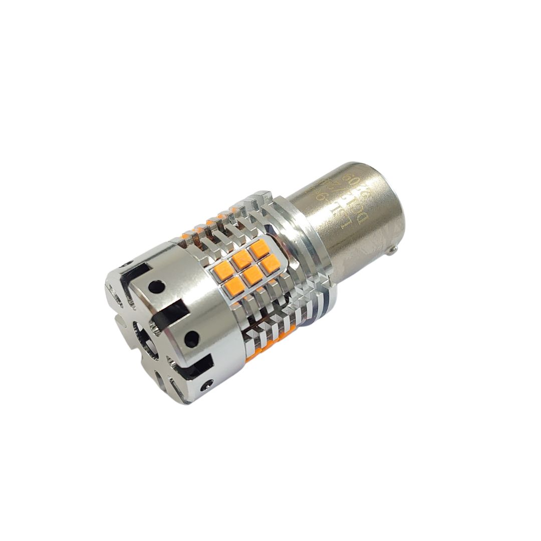 JB激光LEDウインカーバルブ アンバー ピン角度150 12/24V 2個入 LSL