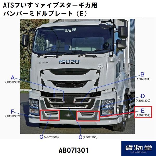 いすゞファイブスターギガ用バンパーミドルプレートE AB07I301