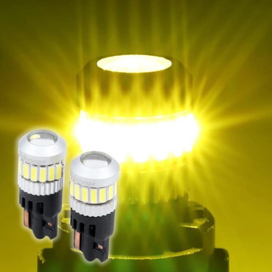 TAKE-25 ルミナスルーセントバルブ(T10ウェッジ)イエロー(2個組)12/24V