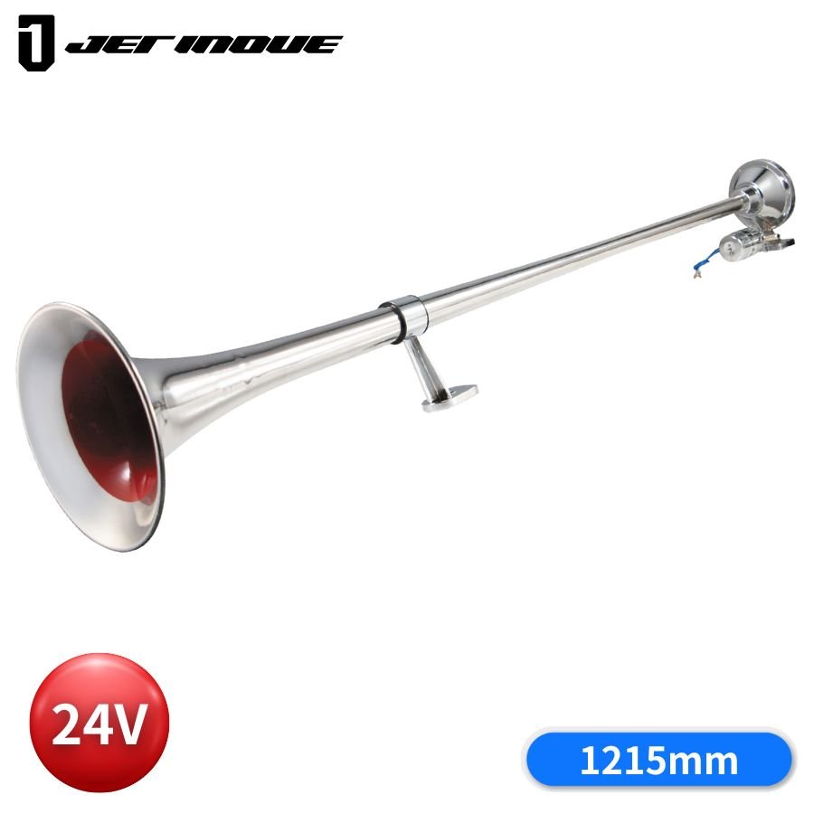 最終値下げ今月まで出品予定！大型トラック24v専用ホーン ホースセット 丸ビッグホーン 1200mm 24V ジェットイノウエ (メーカー直送手配品